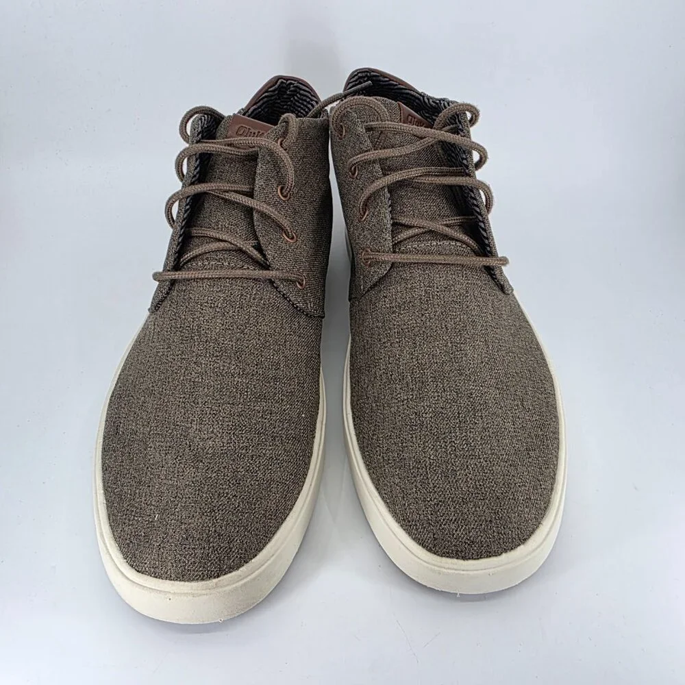 OluKai Nana Hele Mens Waterproof Chukka Boots Size 12 Brown Canvas
